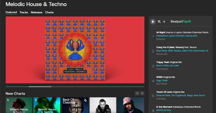 beatport melodic techno chart